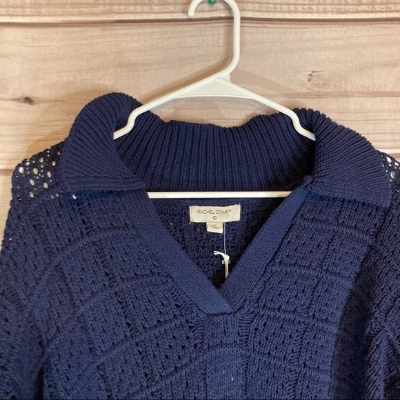 RACHEL Comey x Target Navy Knitted V-Neck Pullover Sweater - Picture 4 of 15